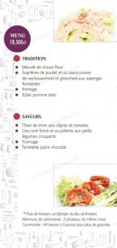 Menu Ateliers gourmands - Le menu 18.50€