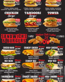 Menu Crunchy's Chicken - Les burgers et sandwichs