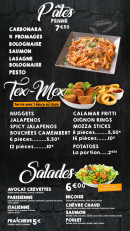 Menu L'Atelier des pizzas - Les tex mex, pates et salades