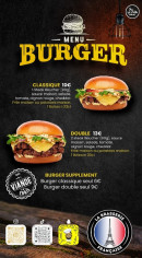 Menu La brasserie française - Les burgers