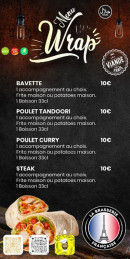 Menu La brasserie française - Wraps