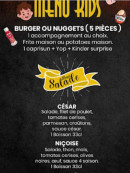 Menu La brasserie française - Menu kids et salades