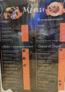 Menu Le Forty - Les entrées, accompagnements et sauces,...