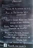 Menu Rochette - Un exemple d' ardoise du jour