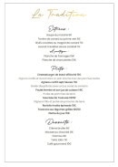 Menu La Tradition - Les entrées, à partager et plats,...