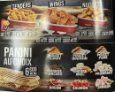 Menu H Burger Et Pizza - Tenders, wings et panini, ...