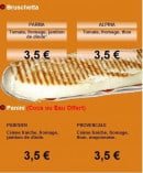 Menu Good Food - Les bruschetta  et les paninis