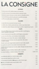 Carte et menu de La consigne à Romainville — Les entrees, les salades ...