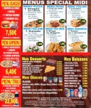 Menu Royal Pizza - menu burger, formules midi, desserts et boissons