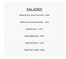 Menu Les délices du bonheur - Les salades