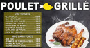 Carte et menu de Poulet grillé à Villemomble — Les viandes et garnitures