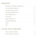 Menu Grill Bar - Les boissons