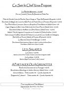 Menu Le Triton - Salades et à partager