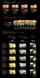 Menu Lilas Exquis - Les sack rolls, spéciaux