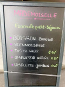 Menu Mademoiselle - Exemple de menu