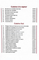 Menu La Maison du Bonheur - Cuisine à la vapeur et thailandai