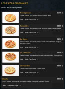 Carte et menu de La Renaissance à Tremblay en France — Les pizzas originales