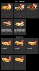 Menu La Tour de Pizz - Les sandwiches et paninis