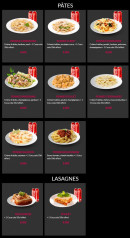 Menu La Tour de Pizz - Les pâtes et lasagnes