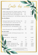 Carte et menu de Le Potager De Kristine à Tremblay en France — Les vins