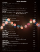 Carte et menu de Le Potager De Kristine à Tremblay en France — Les cocktails