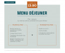 Carte et menu de Léon à Tremblay en France — Menu déjeuner à 13.9€