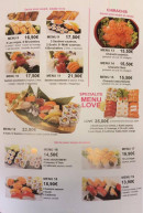 Carte et menu de Oh sushi à Tremblay en France — Les chirashi et menu love