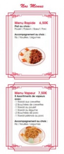 Carte et menu de Délices d'Aubervilliers à Aubervilliers — Les menus