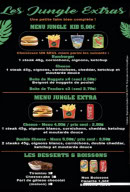 Menu Jungle b - Les jungles extras e menu jungle kid, extra et les desserts...