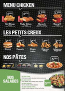 Menu Mister King - Menu chicken, petiits creux , pâtes,...