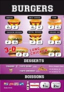 Menu N 10 burger - Les burgers, desserts et boissons
