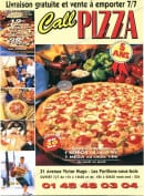 Menu Call Pizza - Carte et menu de Call Pizza à Les Pavillons Sous Bois
