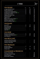 Menu Carisma - les vins