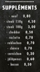 Menu ChanzyBar - Les suppléments