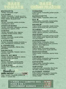 Carte et menu de Al Forno à Pierrefitte sur Seine — Les pizzas