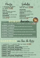 Carte et menu de Al Forno à Pierrefitte sur Seine — Les salades, sandwichs et burratas,...