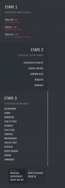 Menu O'tacos - les tacos, viandes et sauces