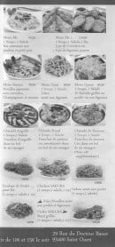 Menu Sakura - Les autres menus, les chirachis, les escalopes....