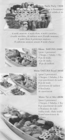 Menu Sakura - Le menu sushi, les menus shakuras, le menu toi et moi