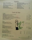 Carte et menu de Au soleil du Viet Nam à Saint Ouen — Les desserts et vins