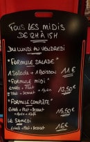 Menu Le Rencard - Les formules du midi