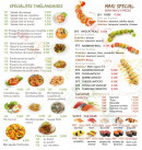 Menu Sushi Huit - Spécialités thaïlandais, sashimi et sushi,..