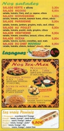 Menu Pizza 7 Vaujours - Salades, text-mex, paninis