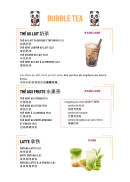 Menu Asia bowl - Bubble tea