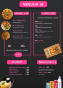 Menu Jap N’Wok - Menu midi, desserts et boissons