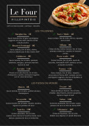 Carte et menu de Le four Villepintois à Villepinte — Les pizzas