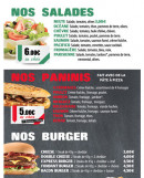 Menu Pizza Express - Les salades, paninis, ...