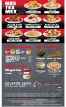 Menu Pizza Express - Les tex-mex, boissons, ...