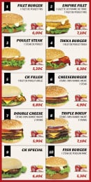 Menu Chicken's king - Les burgers