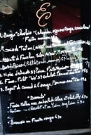 Menu Eau Canal - Un exemple de menu du jour